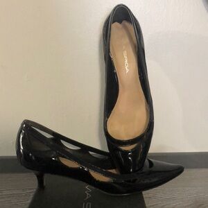 Via Spiga Patent Leather Kitten Heels
